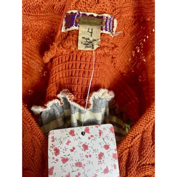 NWT Y2K Free People Dress Sz 4 Small Embroidered Boho Mini Western Babydoll RARE - Picture 7 of 10